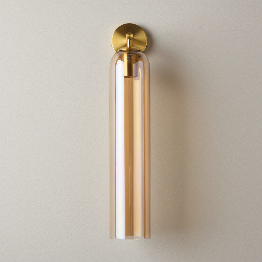 Contemporary Glass Globe Wall Sconce with LED Bulb for Bedroom Dining Room Bathroom Foyer Kitchen Study