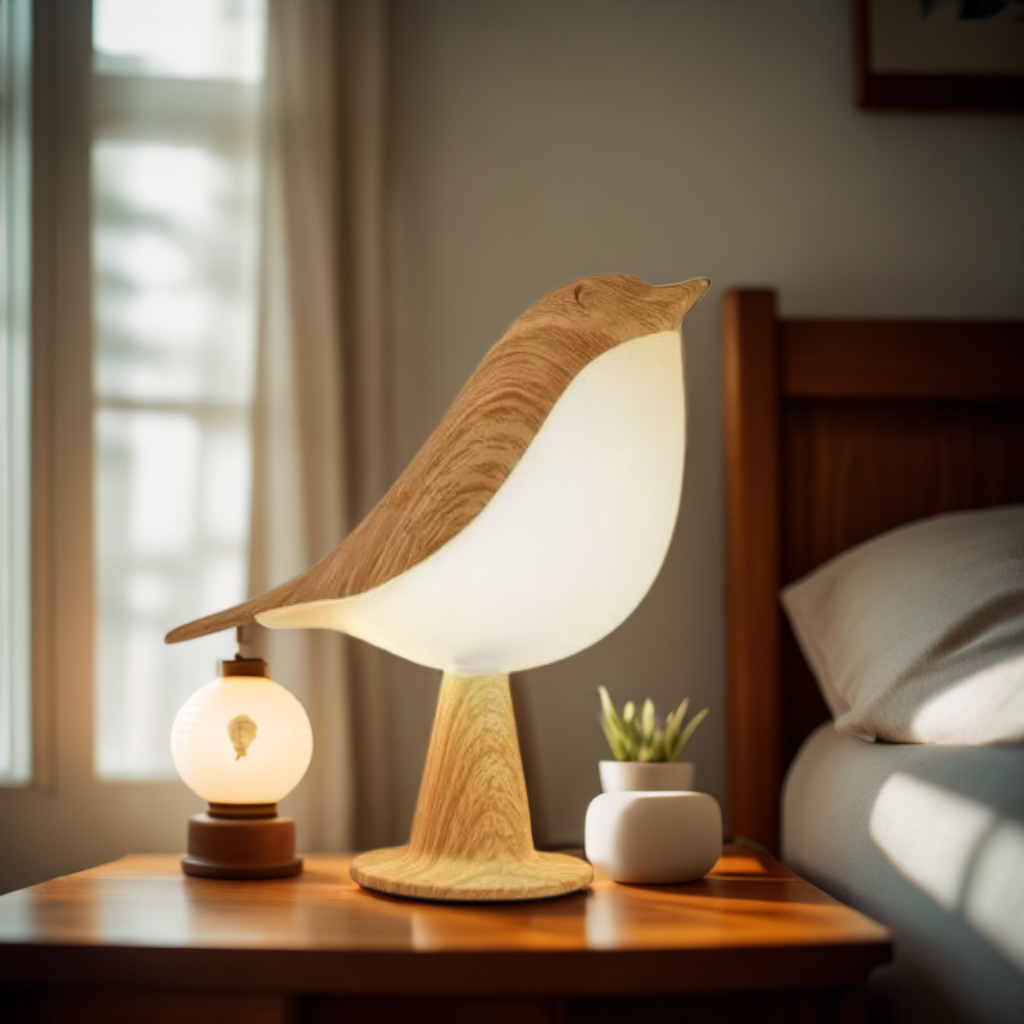 Serenwing – Lámpara de noche con toque escultural y aromaterapia