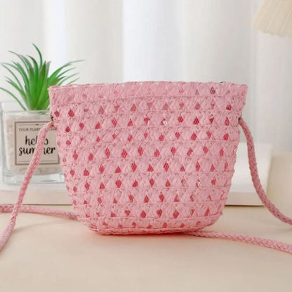 MINIBLOOM – Woven Straw Crossbody Mini Bag