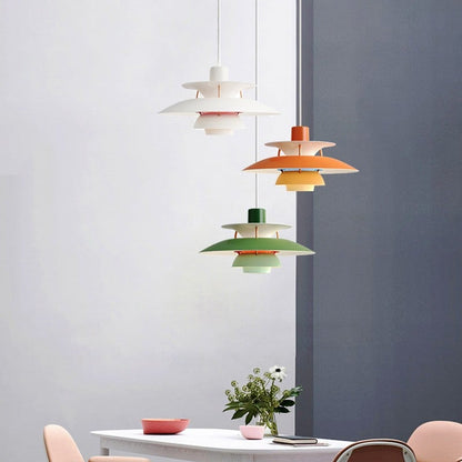 Tiered Metal Ceiling Fixture E27 Socket Mid-Century Style for Kitchen Island Dining Room Breakfast Nook Entryway Adjustable Hanging Light