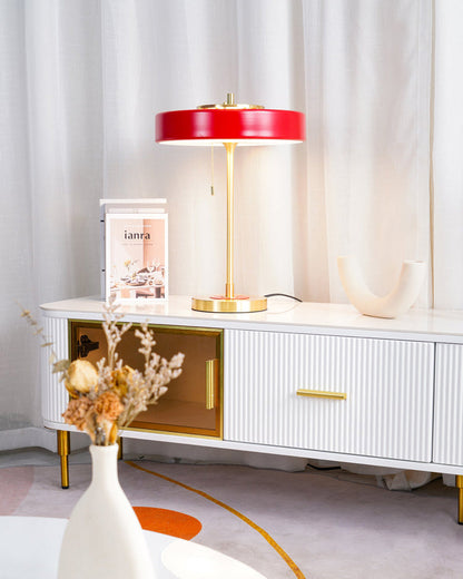 Adjustable Desk Light with Counterweight 10W LED Brass Finish Midcentury Modern Pull Chain Switch for Nightstand Office Home
