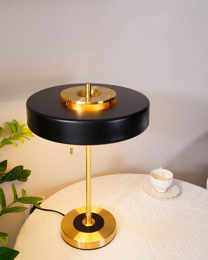 Adjustable Desk Light with Counterweight 10W LED Brass Finish Midcentury Modern Pull Chain Switch for Nightstand Office Home