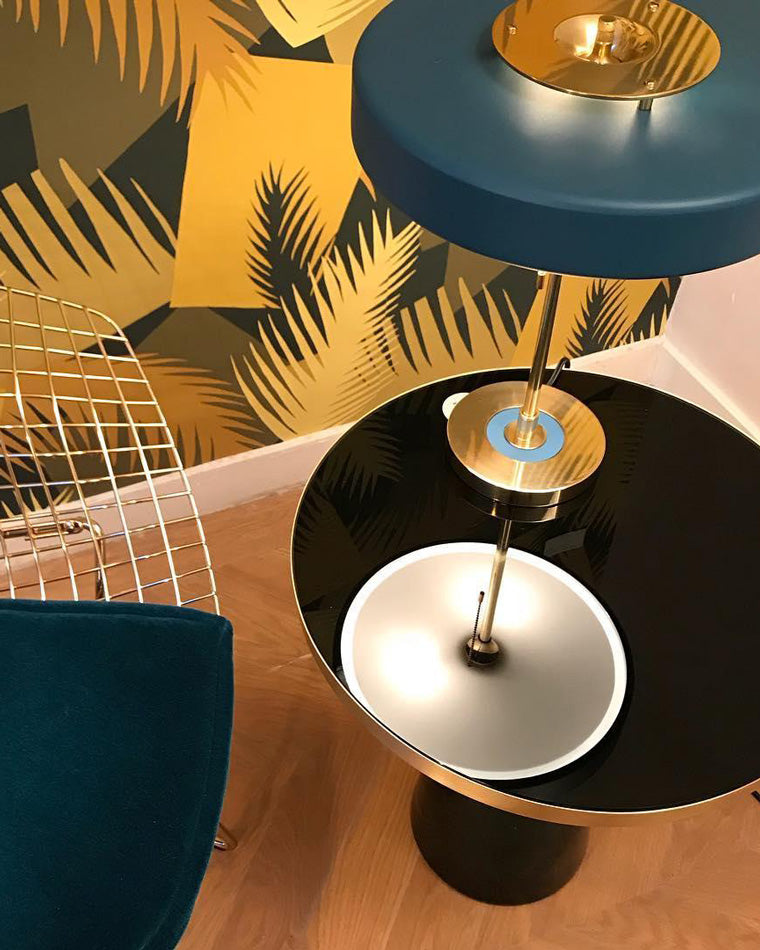 Adjustable Desk Light with Counterweight 10W LED Brass Finish Midcentury Modern Pull Chain Switch for Nightstand Office Home