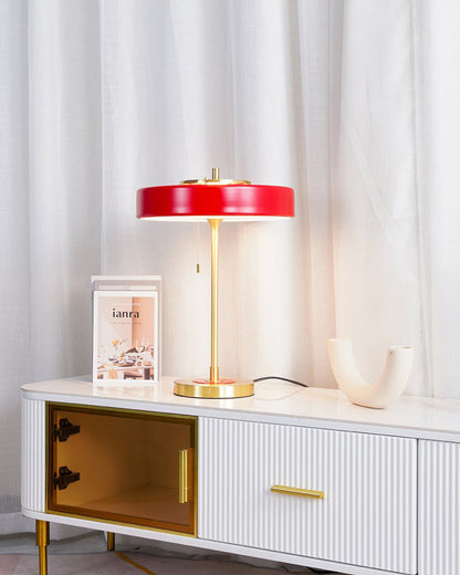 Adjustable Desk Light with Counterweight 10W LED Brass Finish Midcentury Modern Pull Chain Switch for Nightstand Office Home