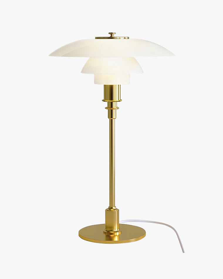 Glass Desk Lamp with Adjustable Light Temperature 19 inches Tall for Home Office Bedside Reading Study Room Work Surface Illumination Nights