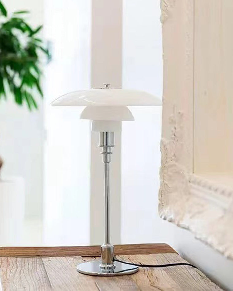 Glass Desk Lamp with Adjustable Light Temperature 19 inches Tall for Home Office Bedside Reading Study Room Work Surface Illumination Nights