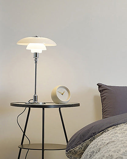 Glass Desk Lamp with Adjustable Light Temperature 19 inches Tall for Home Office Bedside Reading Study Room Work Surface Illumination Nights