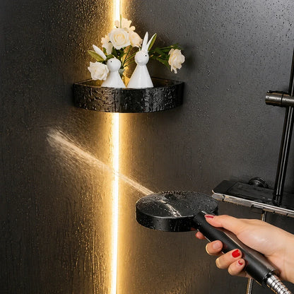 Handheld Shower Head with 7 Spray Settings, High Pressure Chrome Rainfall Showerhead for Bathroom, Adjustable Water Flow Wand for Low