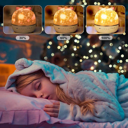 Star & Ocean Projection Night Light for Kids with Music & Remote Control | Rechargeable Galaxy Projector for Nursery Bedroom | Soothing