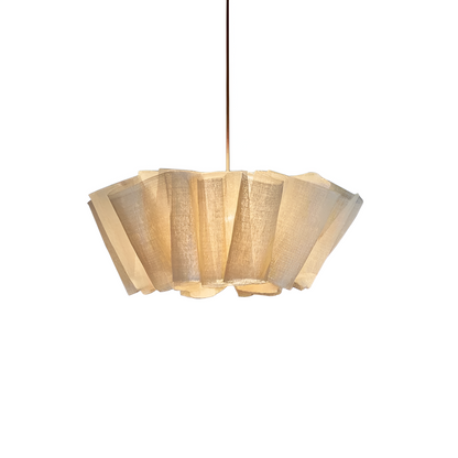 Lámpara de techo colgante con pantalla de tela plisada de 16 pulgadas, color crema cálido, para comedor, isla de cocina, estilo minimalista moderno escandinavo japonés, iluminación ambiental