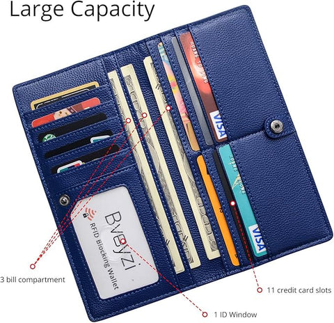 Renée | Ultra-thin Leather Card Wallet with RFID Blocking Technology | Compact Design for Security and Style