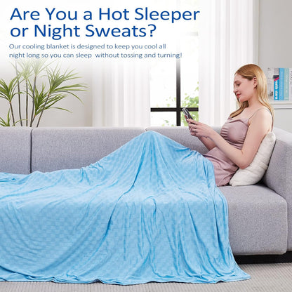 ChillEase | Manta refrescante con tecnología Arc-Chill para quienes pasan calor al dormir | Suave y transpirable para un confort durante todo el año