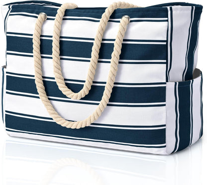 Colección Coastal | Bolso de playa grande e impermeable con cierre de cremallera | Diseño a prueba de arena para aventuras veraniegas sin esfuerzo