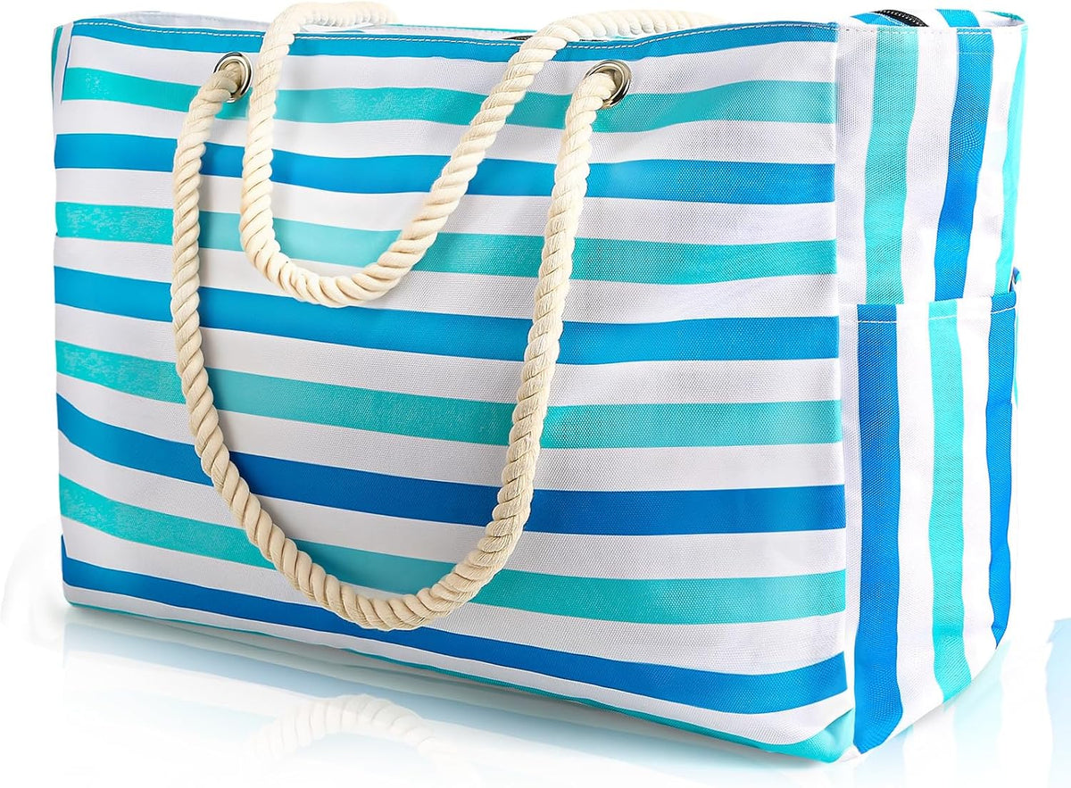 Escapada Costera | Bolso de playa grande e impermeable con diseño a prueba de arena | Tote versátil para aventuras familiares al aire libre