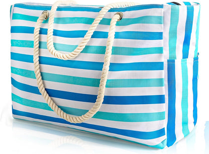 Escapada Costera | Bolso de playa grande e impermeable con diseño a prueba de arena | Tote versátil para aventuras familiares al aire libre