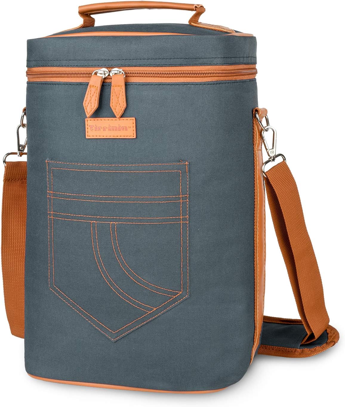 Bolsa térmica para vino con diseño acolchado | Enfriador a prueba de fugas para viajes y fiestas