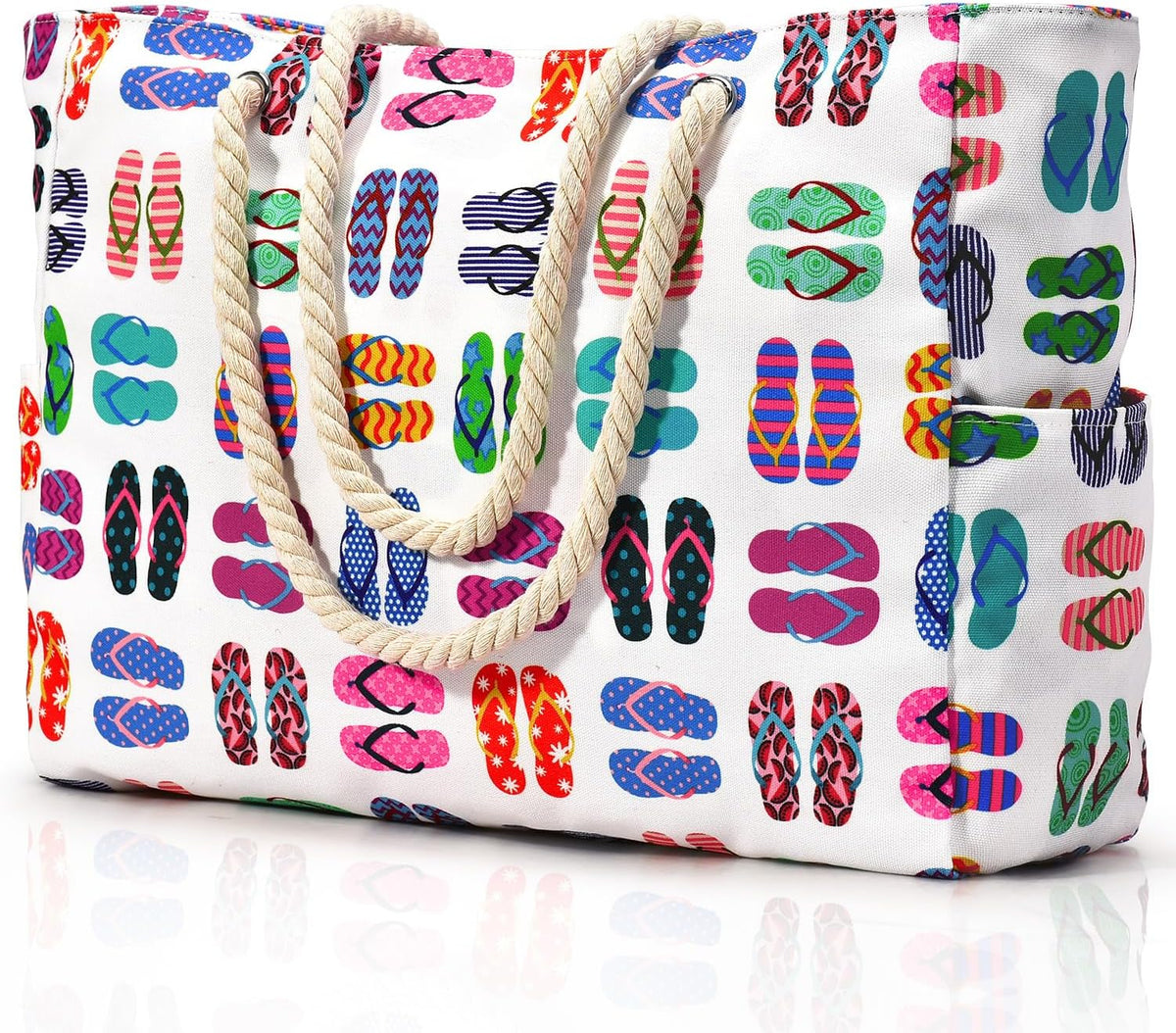 Colección Coastal | Bolso de playa grande e impermeable con cierre de cremallera | Diseño a prueba de arena para aventuras veraniegas sin esfuerzo