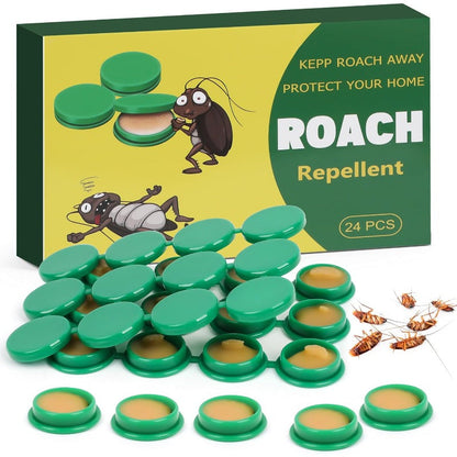 Roach Trap Station Discs for Kitchen & Bathroom – Safe Around Kids & Pets – Colony Elimination Bait – 12/24/36 Count