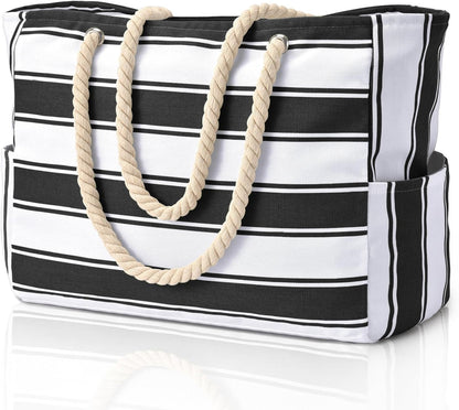 Colección Coastal | Bolso de playa grande e impermeable con cierre de cremallera | Diseño a prueba de arena para aventuras veraniegas sin esfuerzo