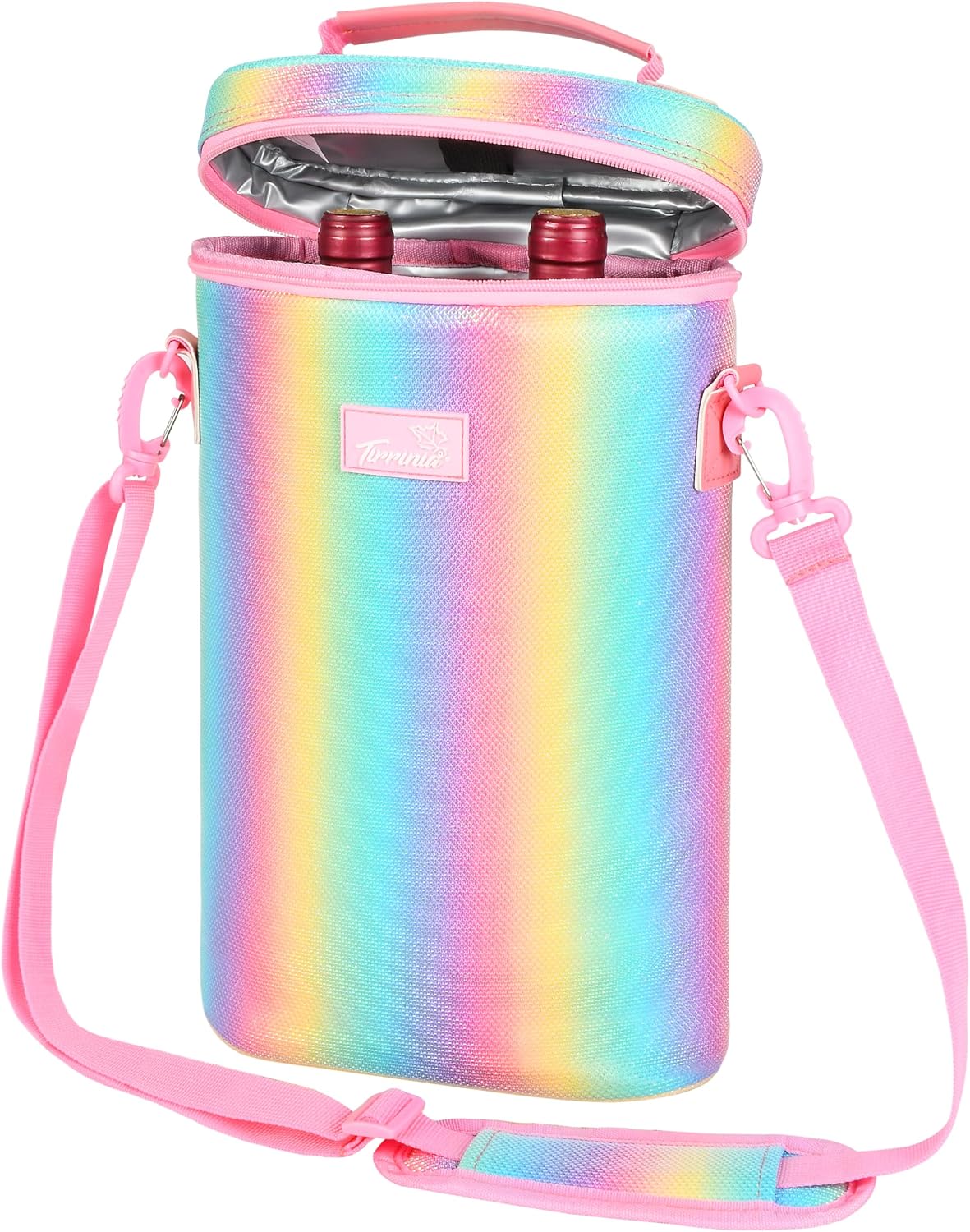 Bolsa térmica para vino con diseño acolchado | Enfriador a prueba de fugas para viajes y fiestas