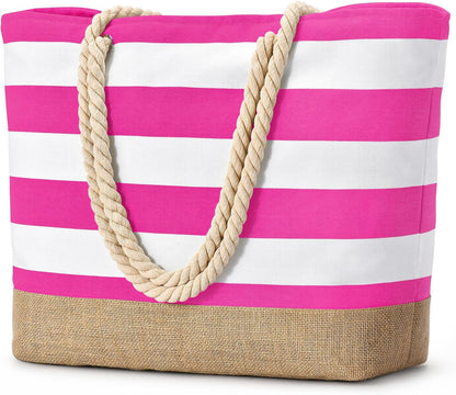 Bolso de playa grande de lona Ortekor con diseño impermeable | Esencial de viaje elegante y resistente a la arena para la diversión del verano