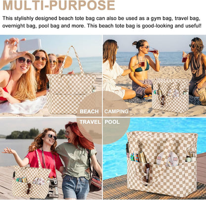 Bolso de playa impermeable Ortekor con compartimento para artículos húmedos | Equipaje de mano extragrande para viajes de fin de semana