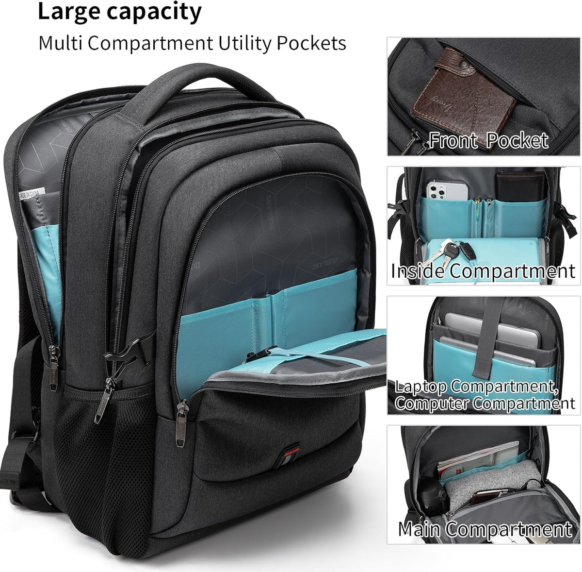 Tech-Ready Laptop Backpack with Charging Port, Anti-Theft Pocket & Multi-Day Compartments for Commute & Travel