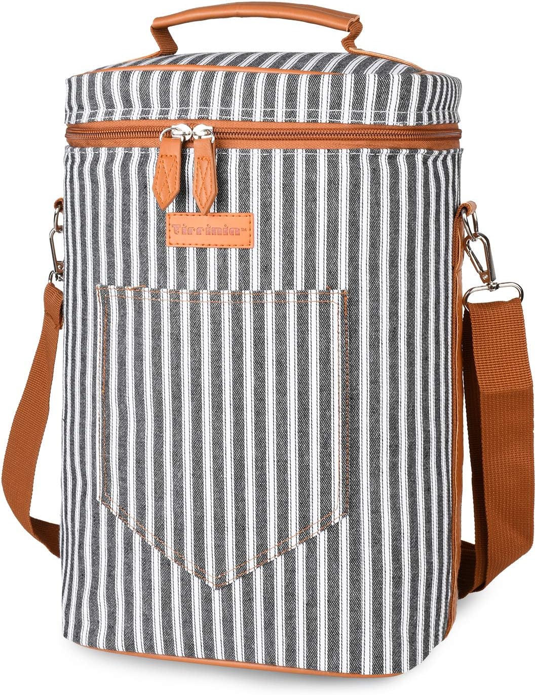 Bolsa térmica para vino con diseño acolchado | Enfriador a prueba de fugas para viajes y fiestas