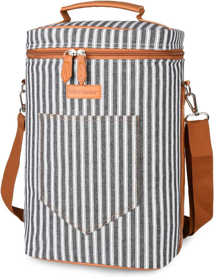 Bolsa térmica para vino con diseño acolchado | Enfriador a prueba de fugas para viajes y fiestas