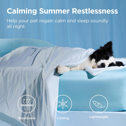 Cozy Paws | Manta refrescante para perros grandes con relleno de núcleo de aire transpirable | Alfombrilla ligera y lavable para perros para mayor comodidad en verano
