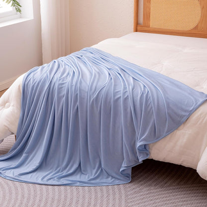 Comodidad refrescante | Manta ligera reversible para personas calurosas | Manta fina y suave para cama y sofá