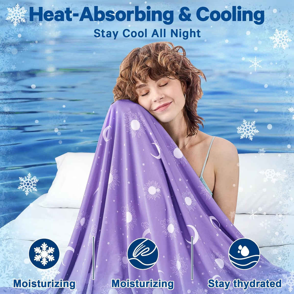 Confort acogedor | Manta refrescante con tela de doble cara | Manta ligera de verano para personas calurosas y para viajes