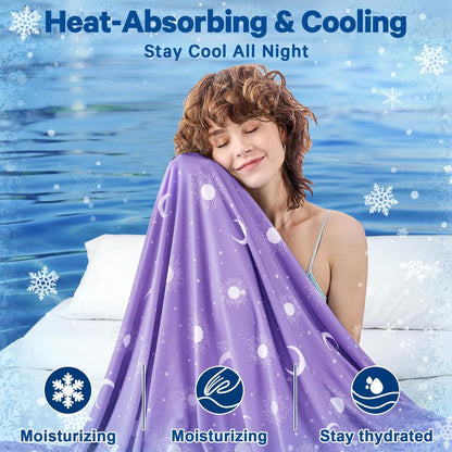Confort acogedor | Manta refrescante con tela de doble cara | Manta ligera de verano para personas calurosas y para viajes
