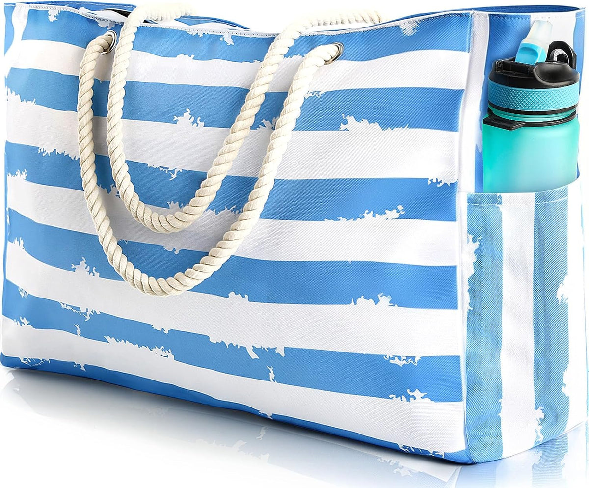 Escapada Costera | Bolso de playa grande e impermeable con diseño a prueba de arena | Tote versátil para aventuras familiares al aire libre