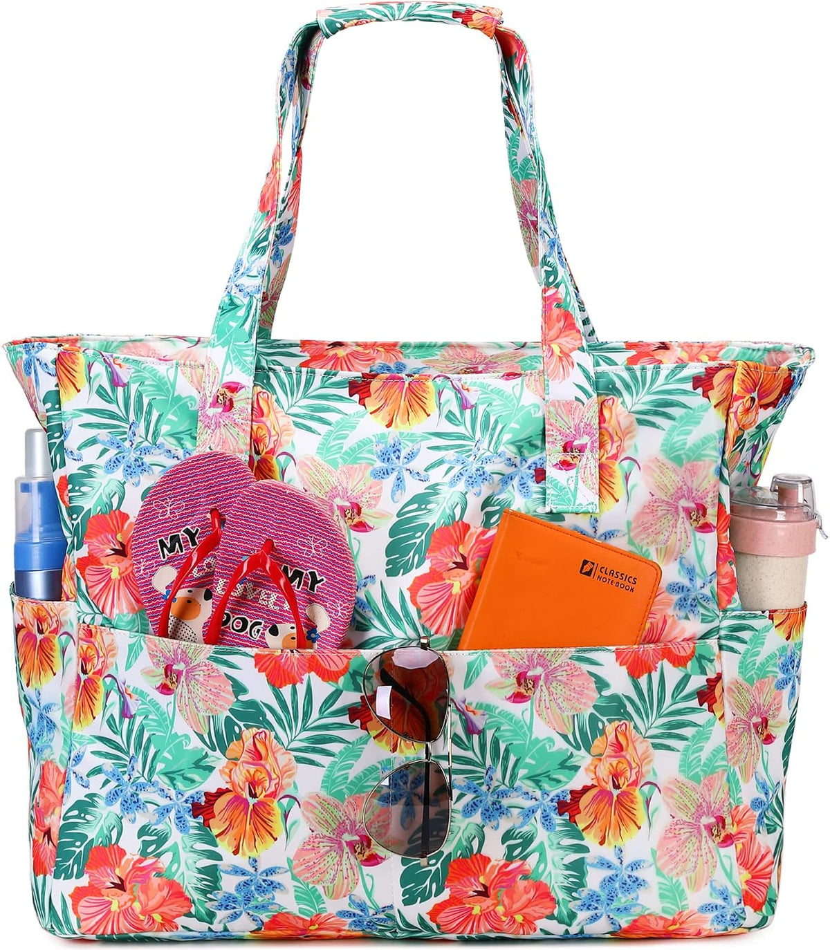Bolso de playa extragrande con compartimento impermeable, bolso de playa resistente al agua para piscina y natación, bolso tipo tote para viajes