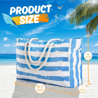 Escapada Costera | Bolso de playa grande e impermeable con diseño a prueba de arena | Tote versátil para aventuras familiares al aire libre