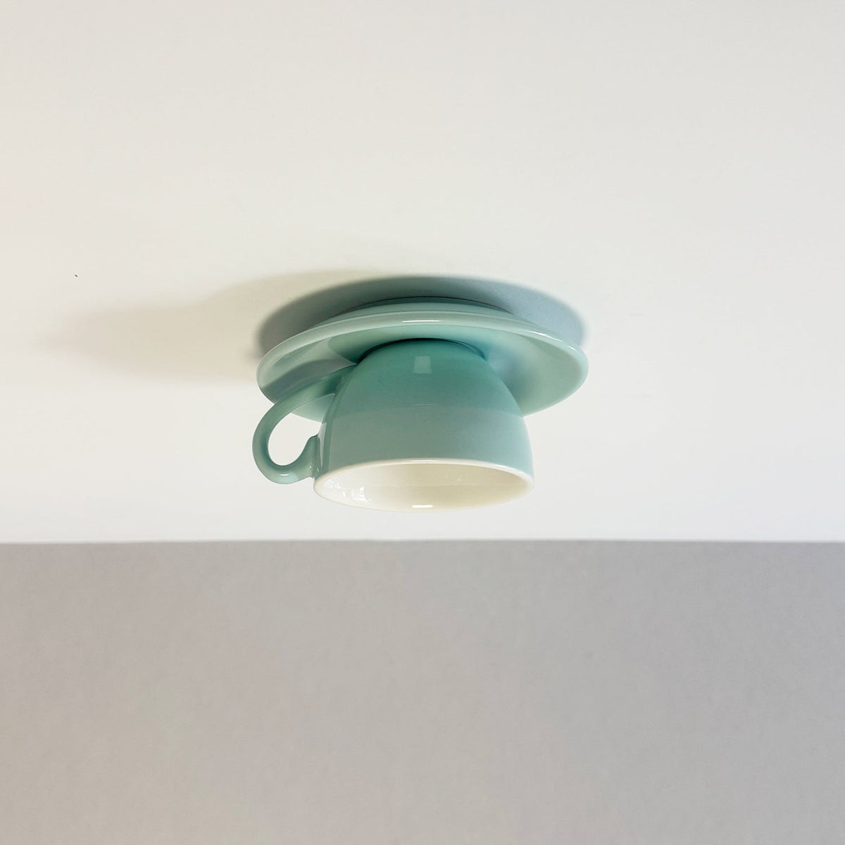 Lámpara de techo empotrada de cerámica para taza de café, ideal para dormitorio, sala de estar y cocina, accesorio LED decorativo moderno, 110V, cableado, diseño compacto y divertido