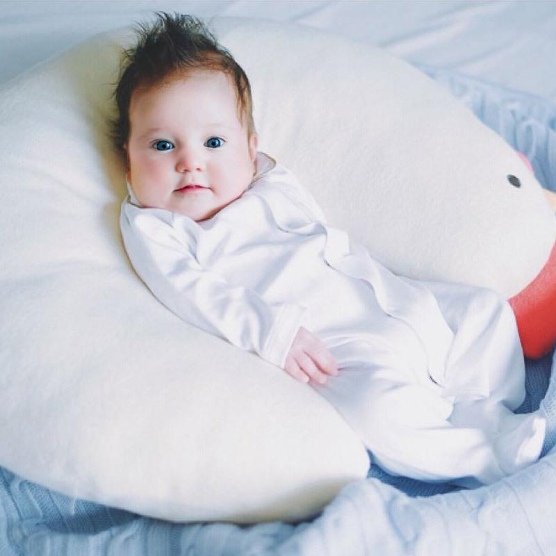 Ergonomic Feeding Support Pillow for Nursing Moms & Baby Development – Multi-Use Infant Cushion for Bottle Feeding, Tummy Time, Sitting