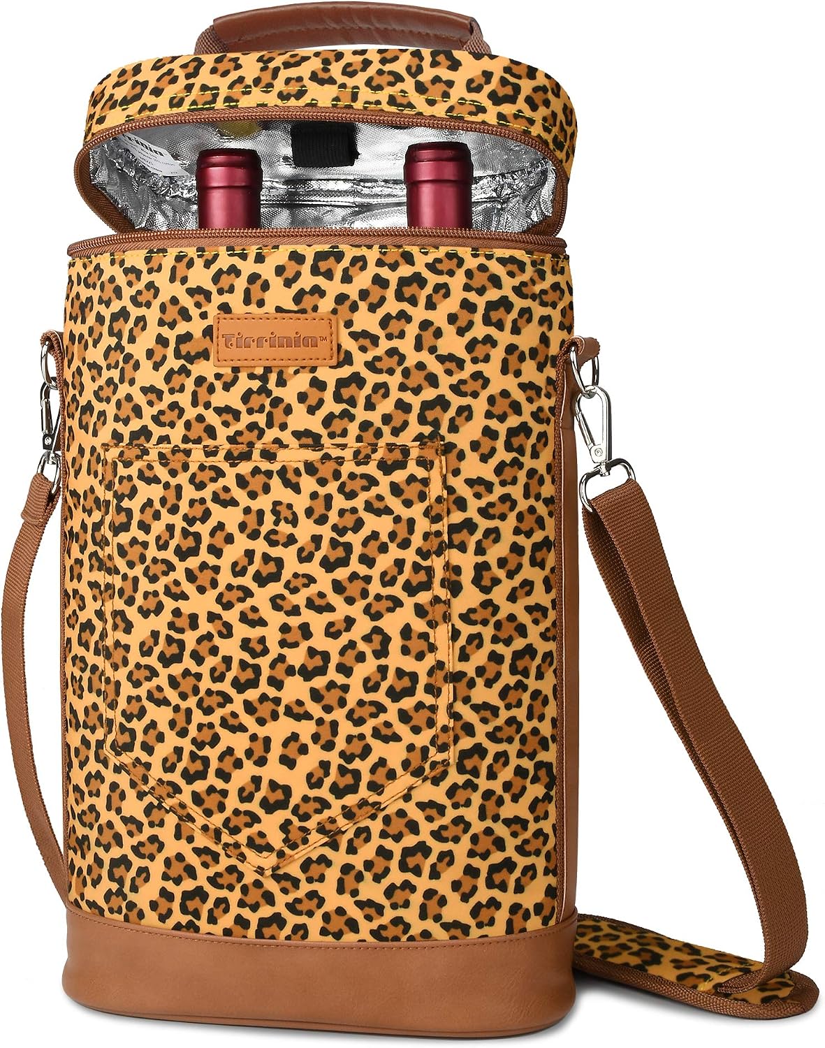Bolsa térmica para vino con diseño acolchado | Enfriador a prueba de fugas para viajes y fiestas