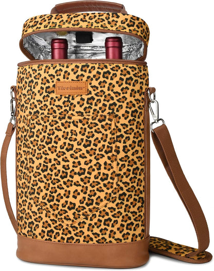 Bolsa térmica para vino con diseño acolchado | Enfriador a prueba de fugas para viajes y fiestas