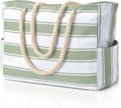 Colección Coastal | Bolso de playa grande e impermeable con cierre de cremallera | Diseño a prueba de arena para aventuras veraniegas sin esfuerzo