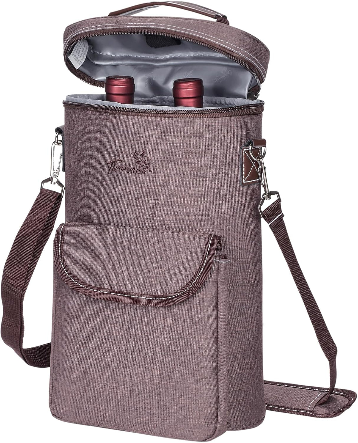 Bolsa térmica para vino con diseño acolchado | Enfriador a prueba de fugas para viajes y fiestas