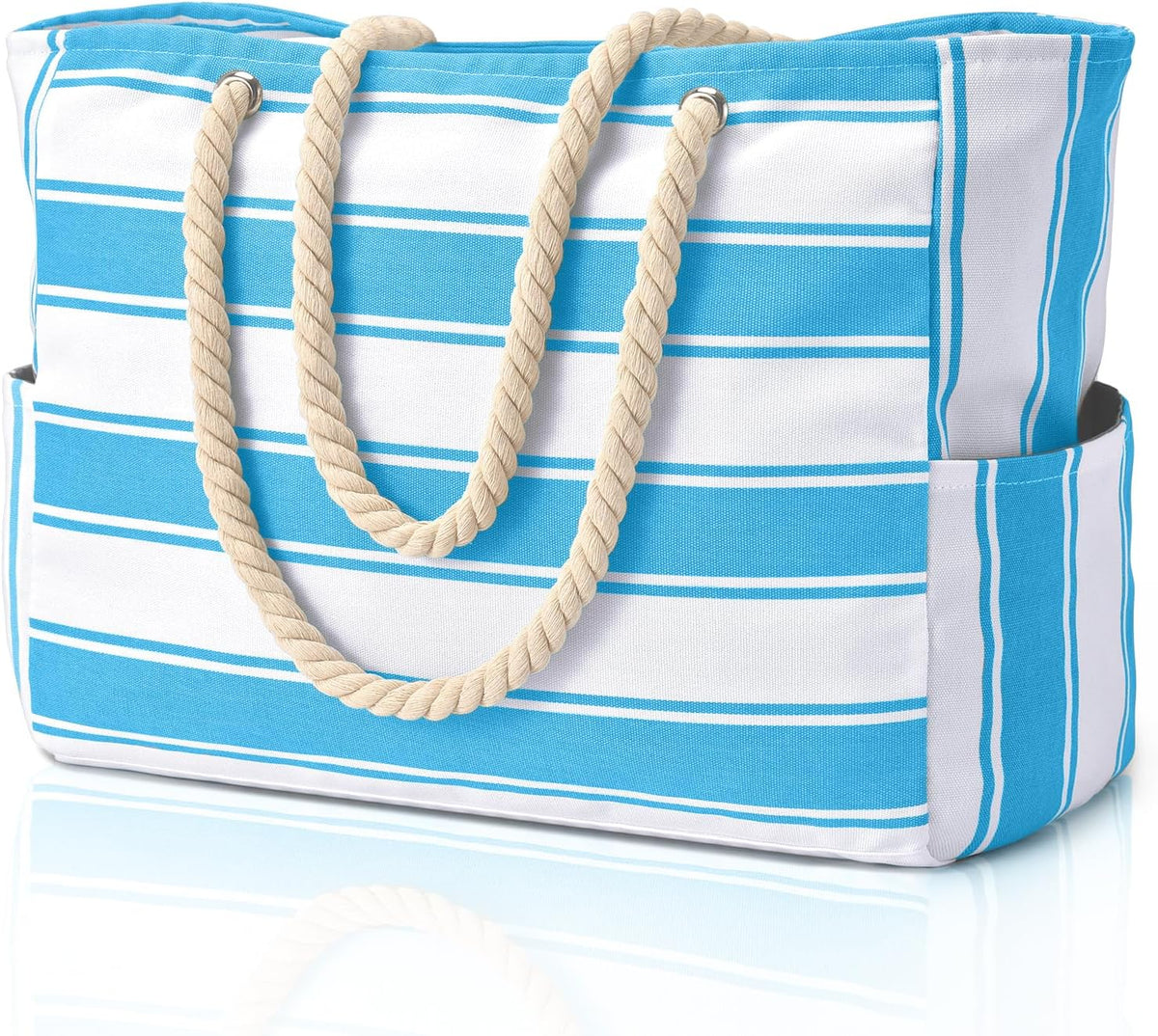 Colección Coastal | Bolso de playa grande e impermeable con cierre de cremallera | Diseño a prueba de arena para aventuras veraniegas sin esfuerzo