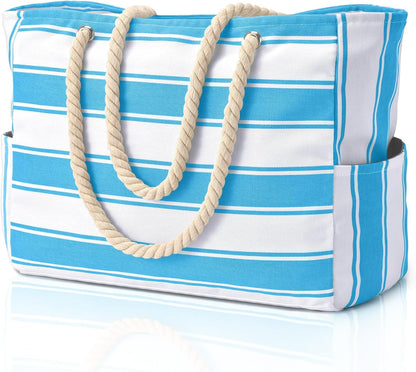 Colección Coastal | Bolso de playa grande e impermeable con cierre de cremallera | Diseño a prueba de arena para aventuras veraniegas sin esfuerzo