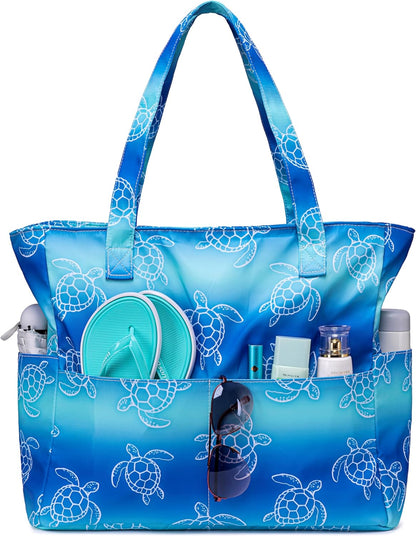 Bolso de playa impermeable Ortekor con compartimento para artículos húmedos | Equipaje de mano extragrande para viajes de fin de semana