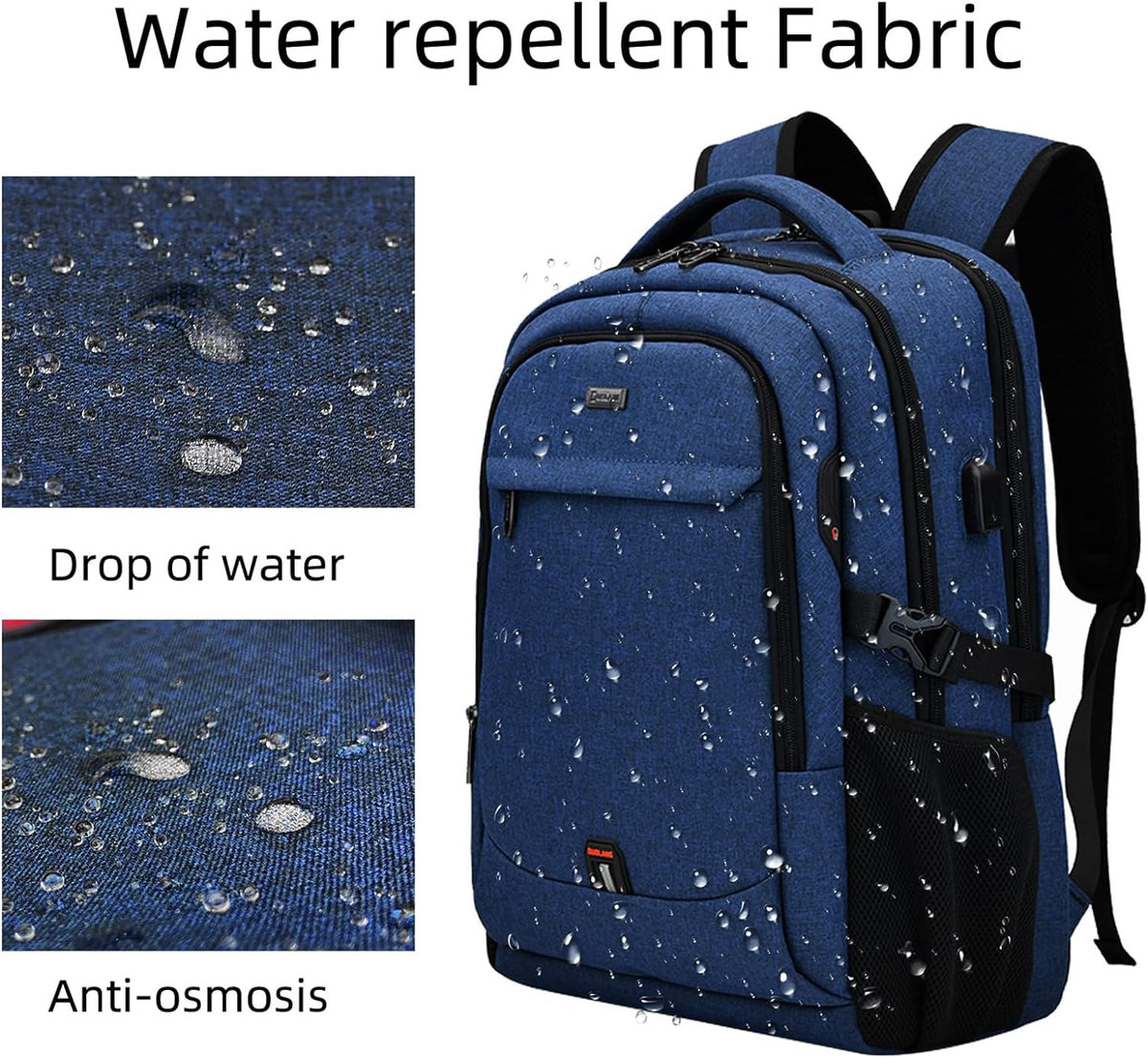 Travel Backpack with USB Charging Port for Laptops up to 17 Inches | Water-Resistant Daypack with Anti-Theft Pocket for Business Work School