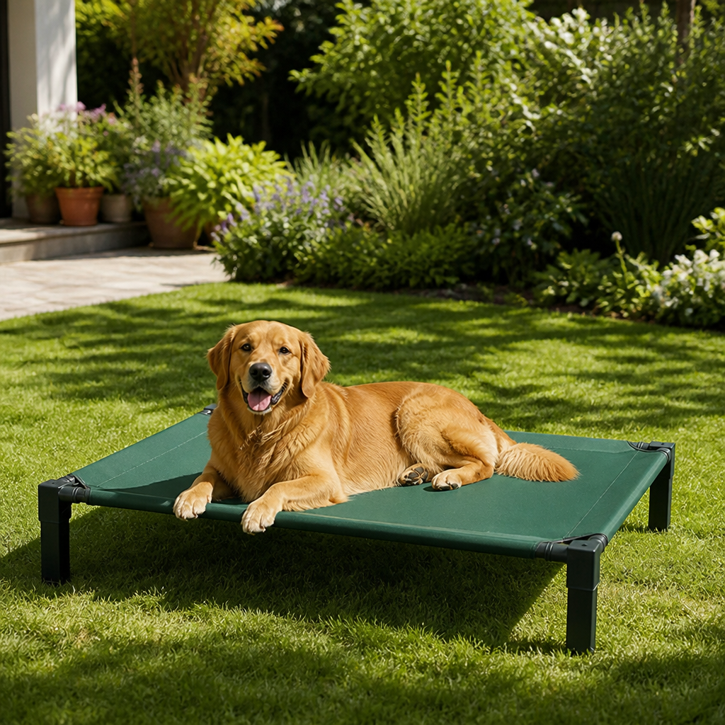 Ortekor Elevated Cooling & Portable Dog Cot (Removable Canopy)