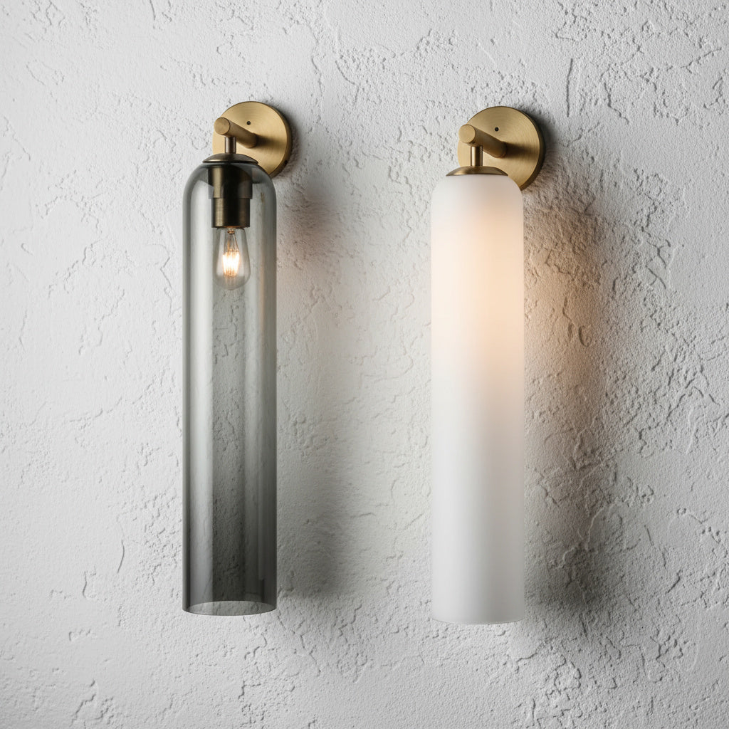 Contemporary Glass Globe Wall Sconce with LED Bulb for Bedroom Dining Room Bathroom Foyer Kitchen Study
