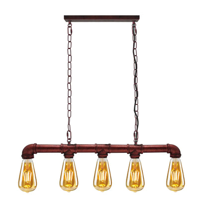 Iron Pipe Ceiling Light 43 in Tall Steampunk Hanging Fixture E27 Socket Retro Industrial Style Dining Room Kitchen Bar Restaurant Cafe Loft