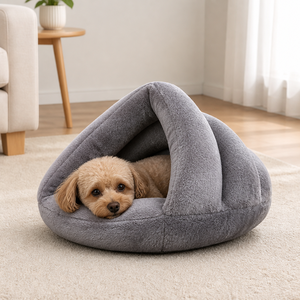 Ortekor Cozy Triangular Nook & Soft Polyester Pet Bed